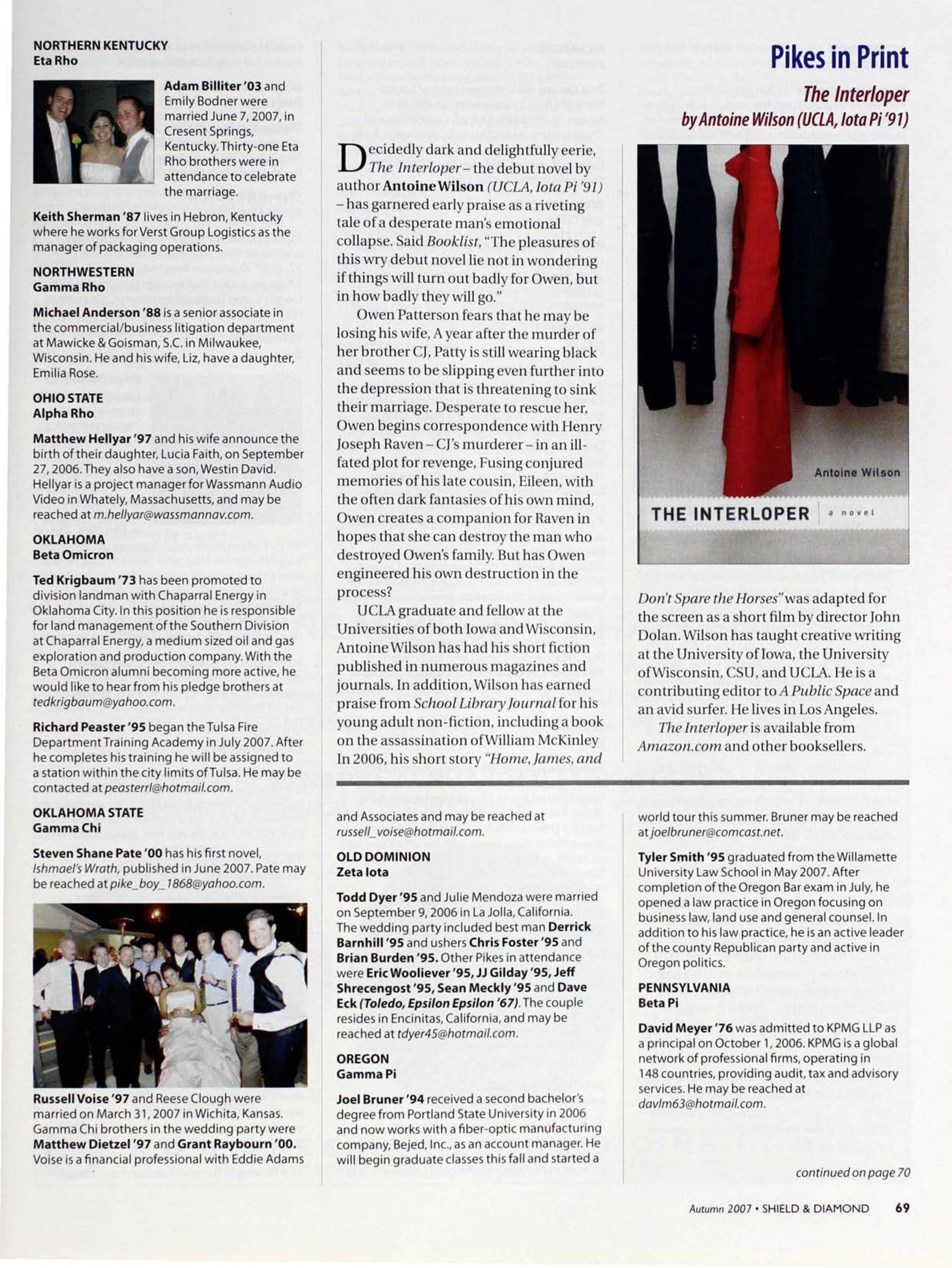 Pikes in Print: The Interloper, Autumn 2007